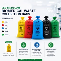 GRV's Non-Chlorinated Biomedical Waste Collection Disposable Bags - Small (Pack of 16) - 7