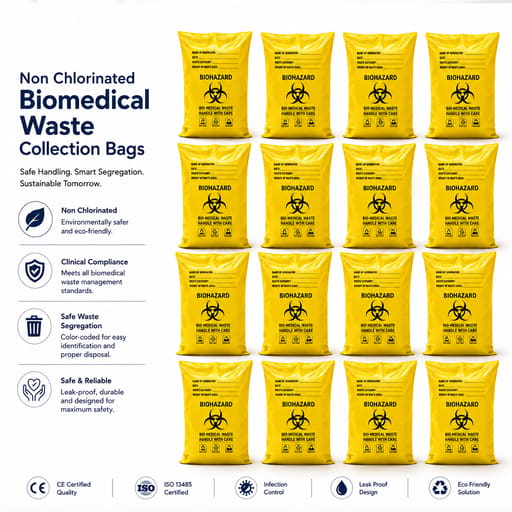 GRV's Non-Chlorinated Biomedical Waste Collection Disposable Bags - Small (Pack of 16)