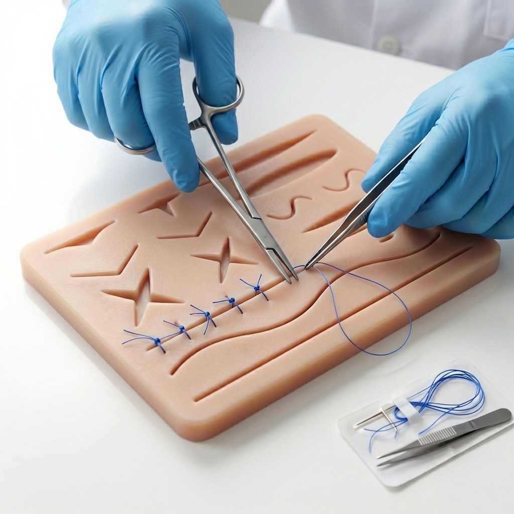 iDENTical Silicone Suture Practice Pad with 17 Pre-cuts- Type C