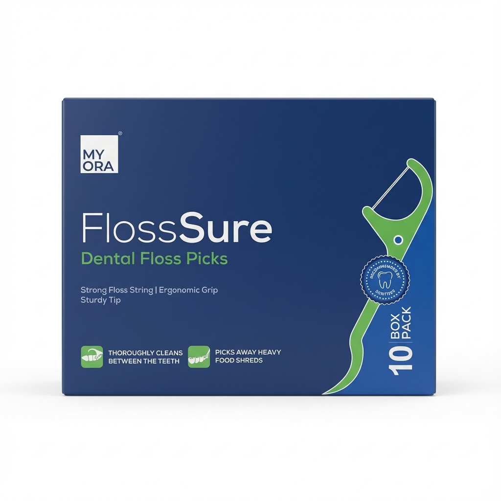 MyOra FlossSure Dental Floss Picks - Pack Of 10 (50 Picks/Pack)