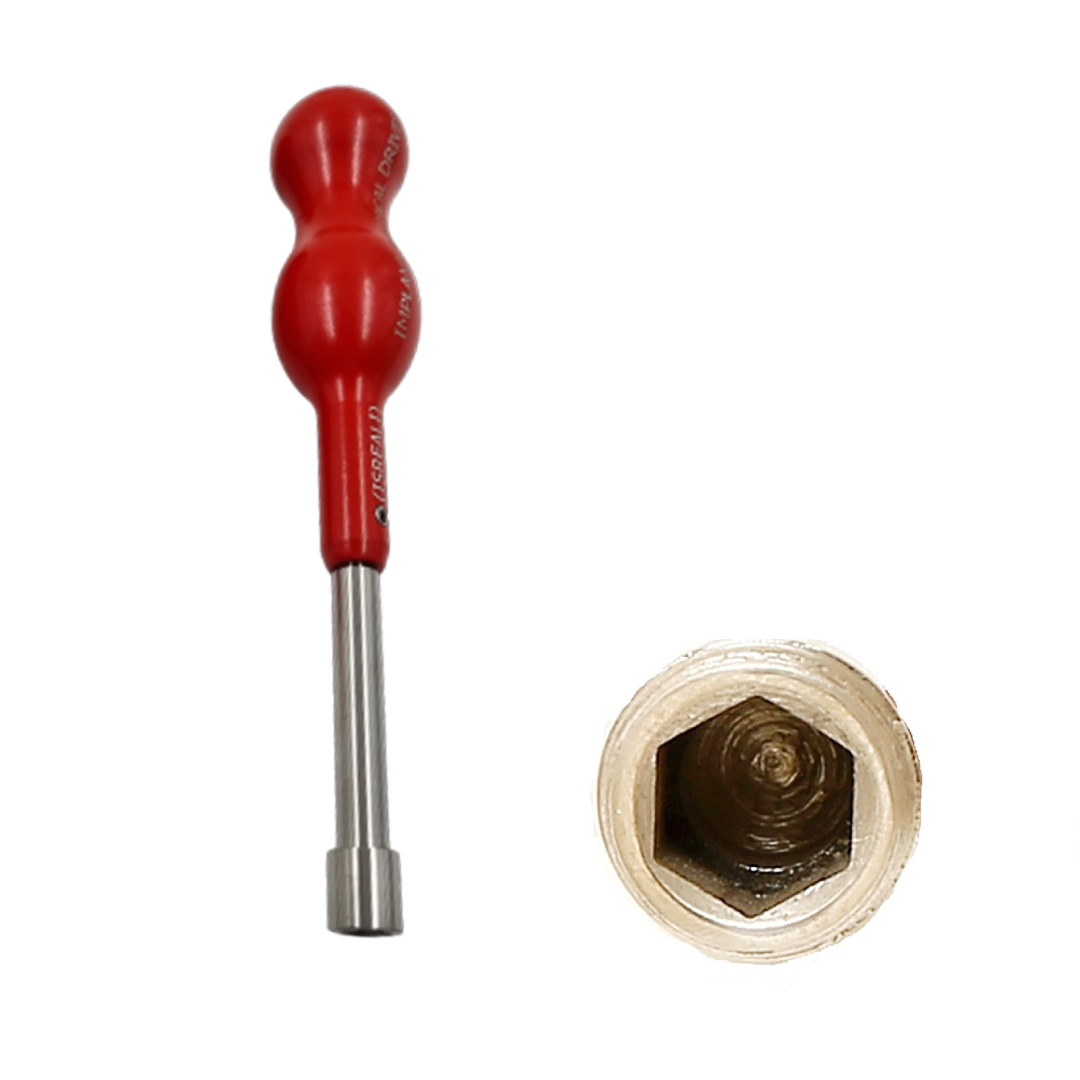 Julldent Hexagonal 6.35mm Head With Red Handle