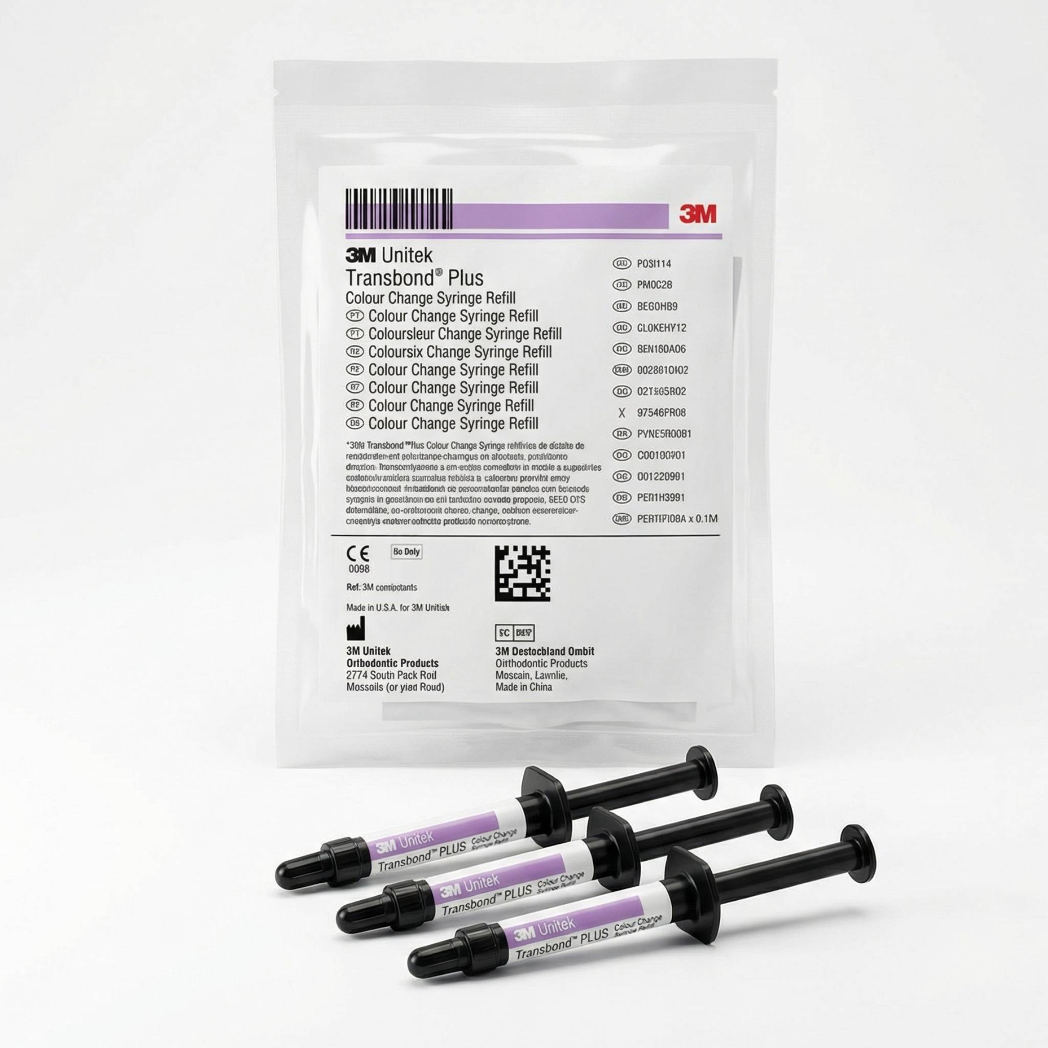 3M Unitek Transbond Plus Colour Change Syringe Refill (Pack of 4)