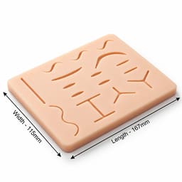 iDENTical Silicone Suture Practice Pad with 19 Pre-cuts- Type D - 2