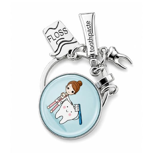 iDENTical Tooth Charm Keychain - Green ZYR-4071