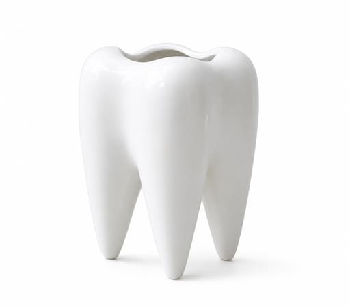 iDENTical Ceramic Tooth-Shaped Pen Holder