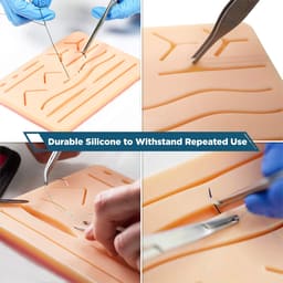 iDENTical Silicone Suture Practice Pad with 14 Pre-cuts- Type B - 7