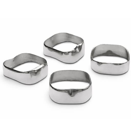 OSL Preformed Non - Convertible 1st Molar Plain Band - Size 30.5 (Pack Of 4)