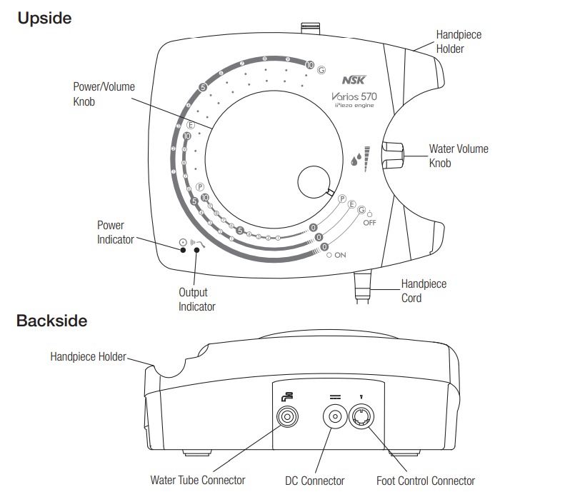 NSK Varios 570EU Ultrasonic Scaler with 3 Tips (Y1001436)