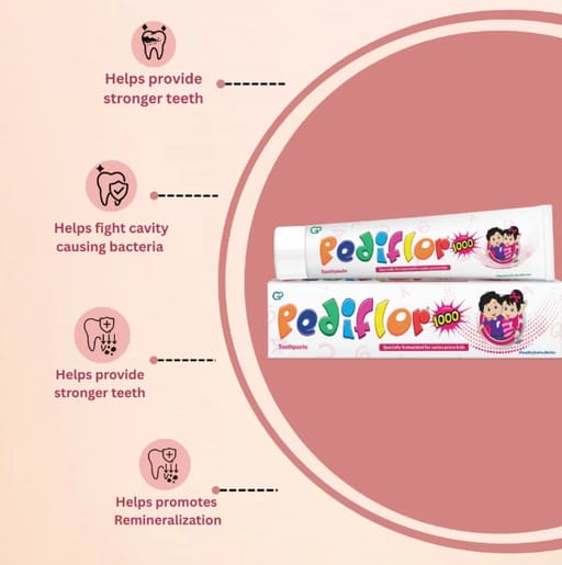 Group Pharma Pediflor 1000 Toothpaste (Pack of 6)