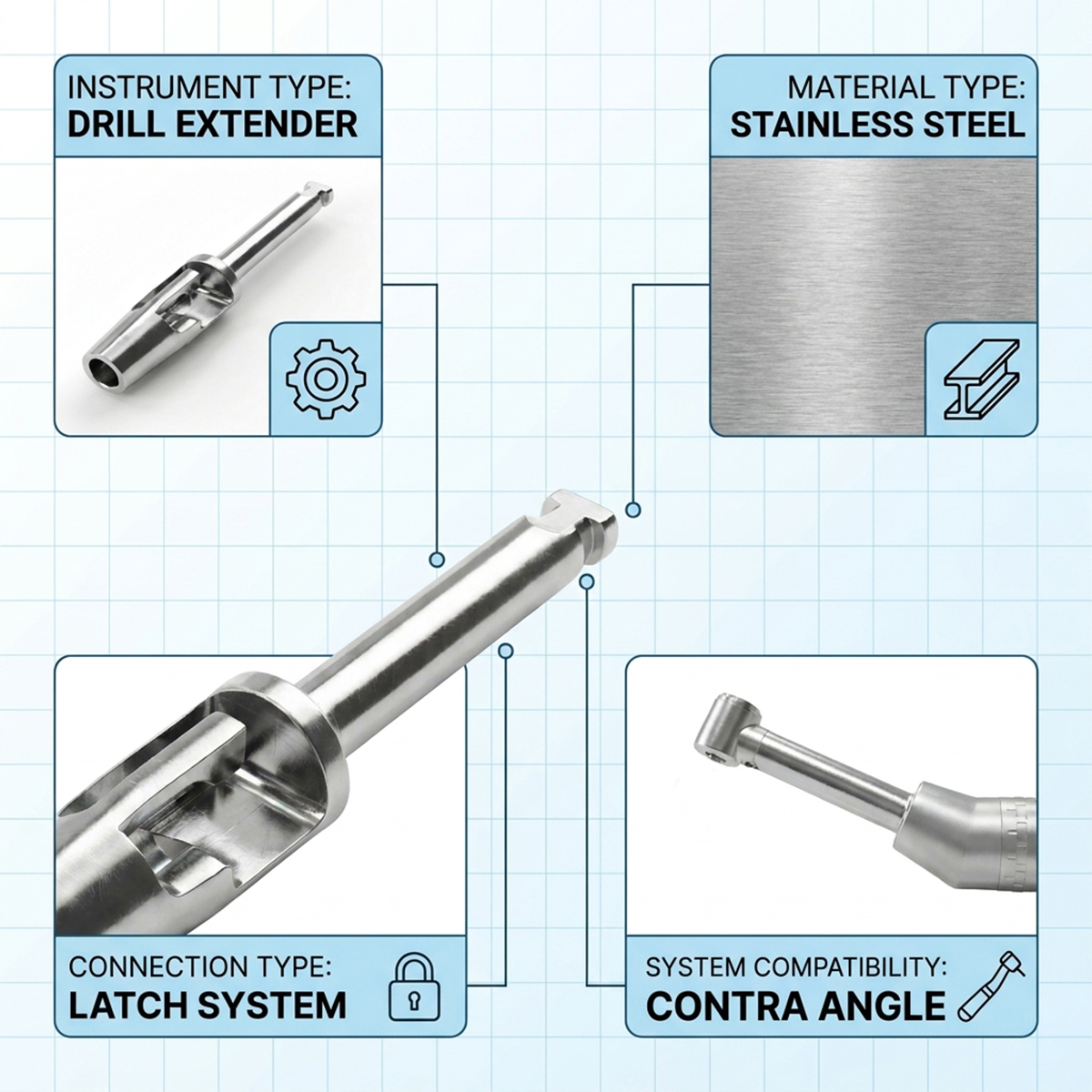 Dentaltech Implant Drill Extender