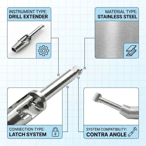 Dentaltech Implant Drill Extender