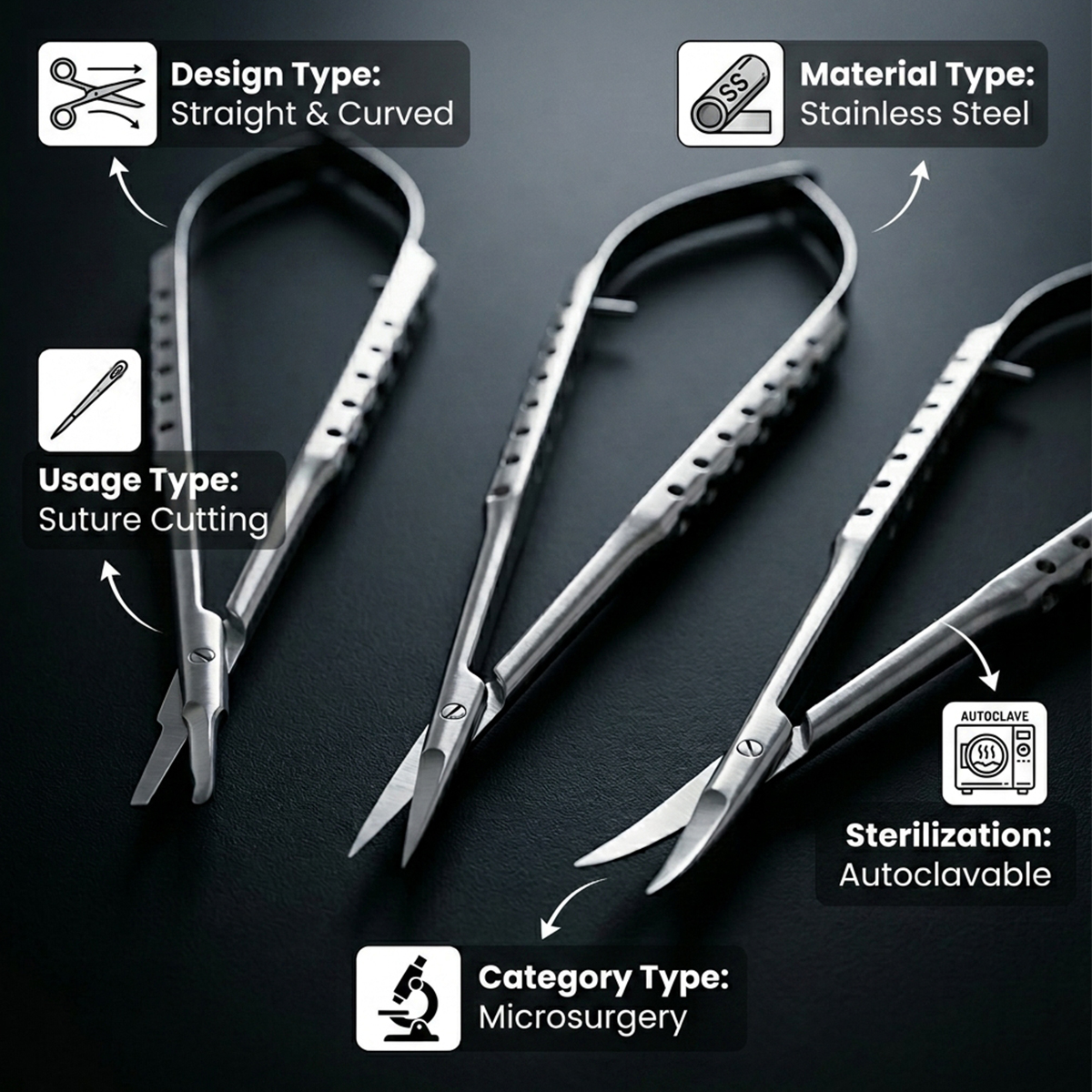 Julldent Micro Surgical Scissor (JULL-DENT 212)