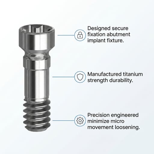 Mediden Straumann BLX Narrow Compatible Titanium Abutment Screw (S-68-1) (Pack of 10)