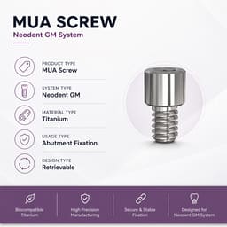 Mediden Neodent Implant Compatible Multi Unit Titanium Abutment Screw (NGMUS) (Pack of 10) - 4