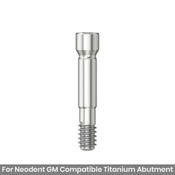 Mediden Neodent GM Compatible Titanium Abutment Screw (S-147-1) (Pack of 10) - 3