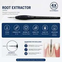 Julldent Root Extractor Handle 2.0 - 4x Strength (JULL-DENT 185) - 3