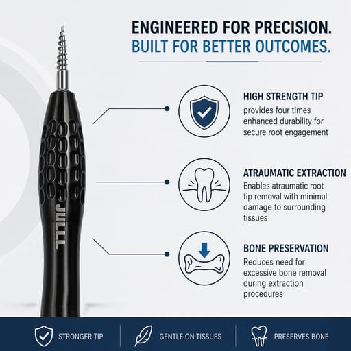 Julldent Root Extractor Handle 2.0 - 4x Strength (JULL-DENT 185)