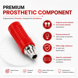 Dentaltech Nobel Active NP Compatible Hex CCM Castable Abutment - 5