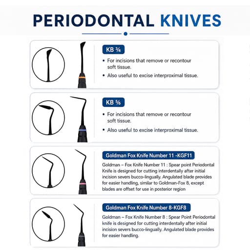 Julldent Periodontal Knives (JULL-DENT 191)