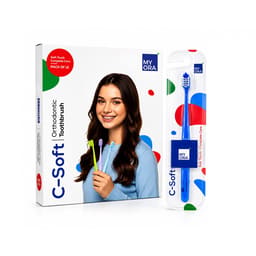 MyOra C-Soft Orthodontic Toothbrush - Blue (Pack Of 12)