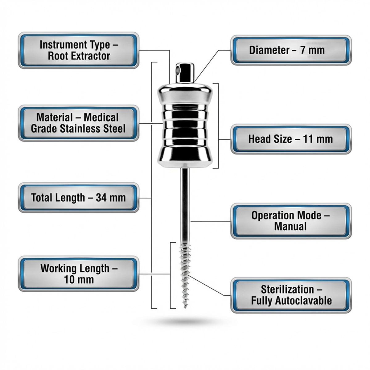 Dental Tooth Root Extractor