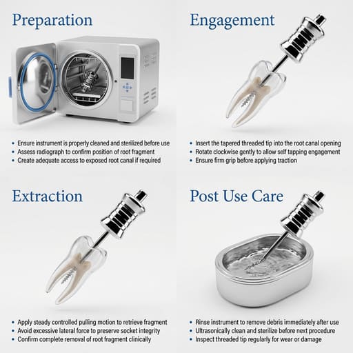 Dental Tooth Root Extractor - 34mm