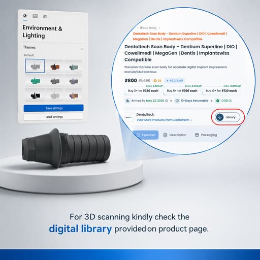 Dentaltech Scan body - Neodent GM Implant Compatible