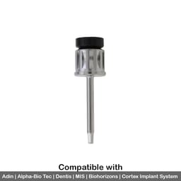 Dentaltech Prosthetic Hex Driver 1.25mm Long - Adin | Alpha-Bio Tec | Dentis | MIS | Biohorizons | Cortex Compatible - 2