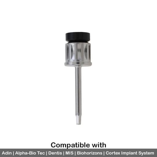 Dentaltech Prosthetic Hex Driver 1.25mm Long - Adin | Alpha-Bio Tec | Dentis | MIS | Biohorizons | Cortex Compatible