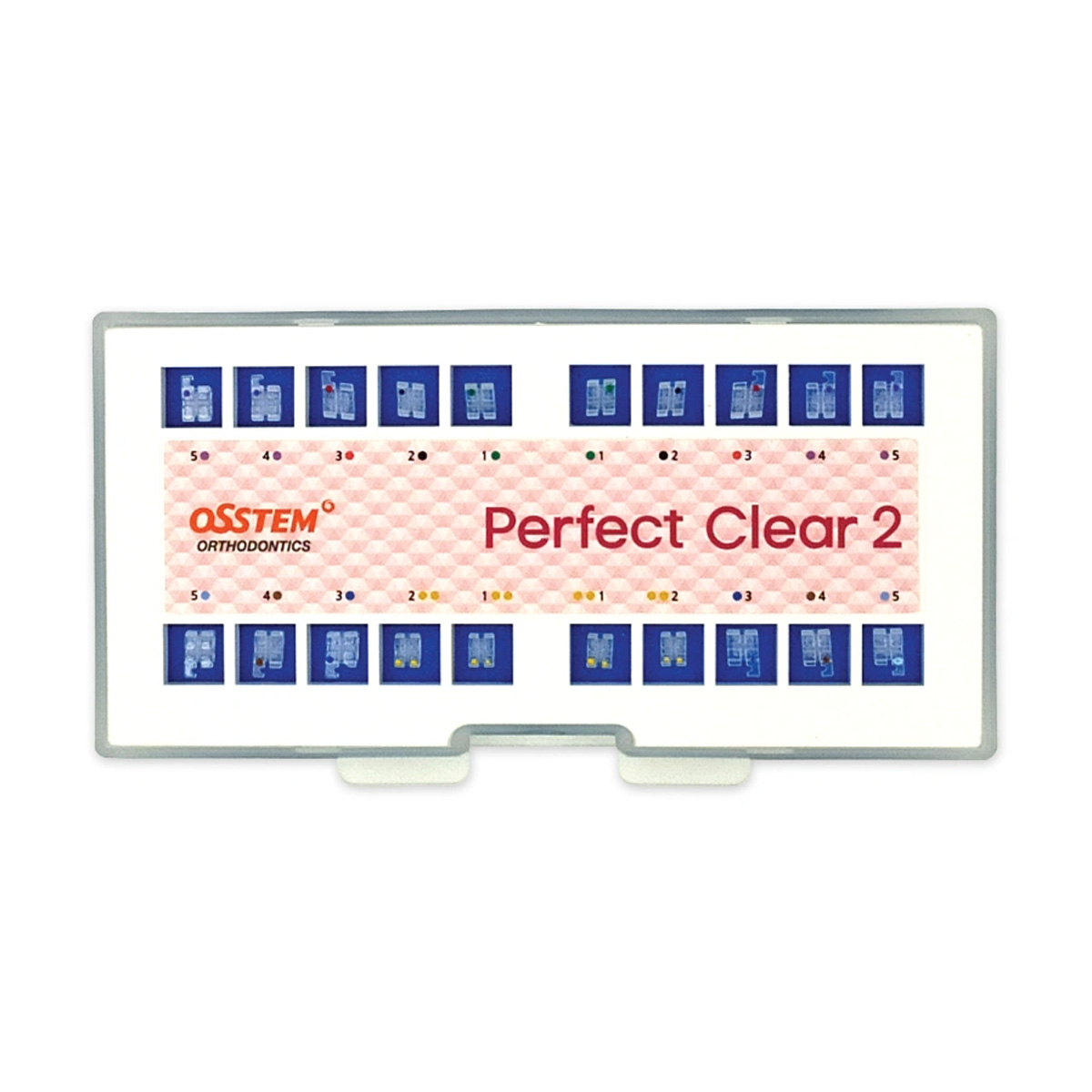 Osstem Orthodontics Perfect Clear 2 Saphire Mono Ceramic Bracket MBT - 022 (5x5)
