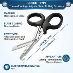 U Ortho Thermoforming Sheet/Aligner Sheet Cutting Scissors - 5