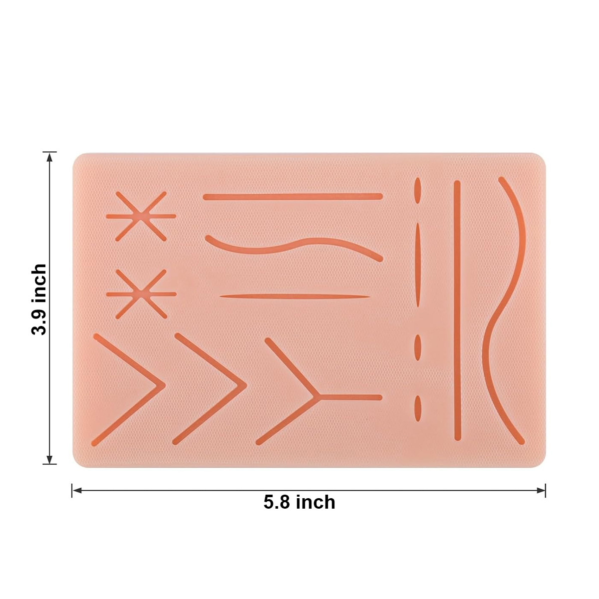 iDENTical Silicone Suture Practice Pad with 14 Pre-cuts- Type E