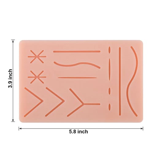 iDENTical Silicone Suture Practice Pad with 14 Pre-cuts- Type E