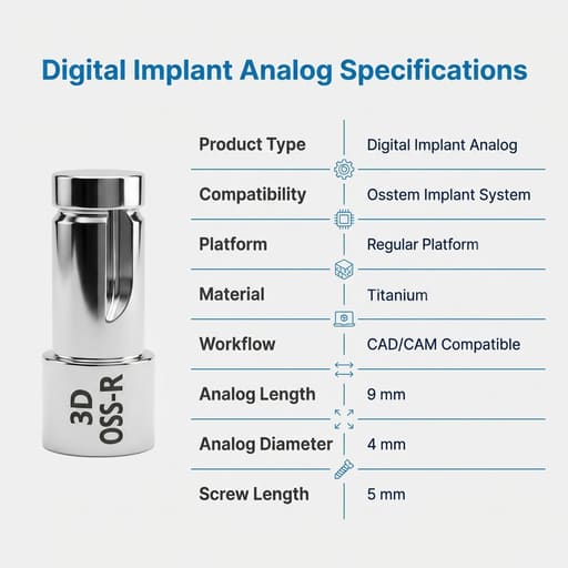 Dentaltech Osstem Regular Compatible Digital Analog