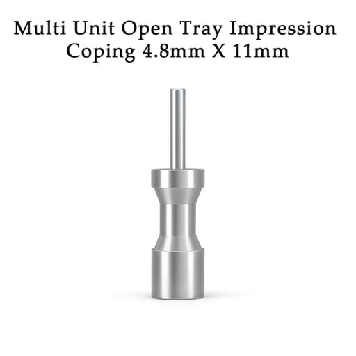 Dentaltech Universal Multi Unit Open Tray Impression Coping ∅4.8mm X 11mm - Osstem | Noris | Adin | Straumann | Nobel Biocare | Neodent | ICX Medentis Compatible (FHZYG)