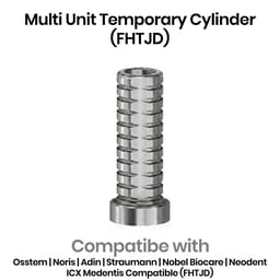 Dentaltech Universal Multi Unit Temporary Cylinder - Osstem | Noris | Adin | Straumann | Nobel Biocare | Neodent | ICX Medentis Compatible (FHTJD) - 1