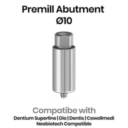 Dentaltech Premill Abutment Blank - Dentium Superline | Dio | Dentis | Cowellmedi | Neobiotech Compatible