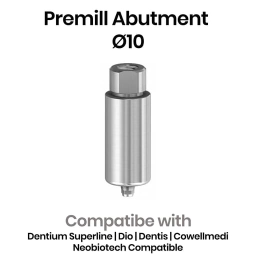 Dentaltech Premill Abutment Blank - Dentium Superline | Dio | Dentis | Cowellmedi | Neobiotech Compatible