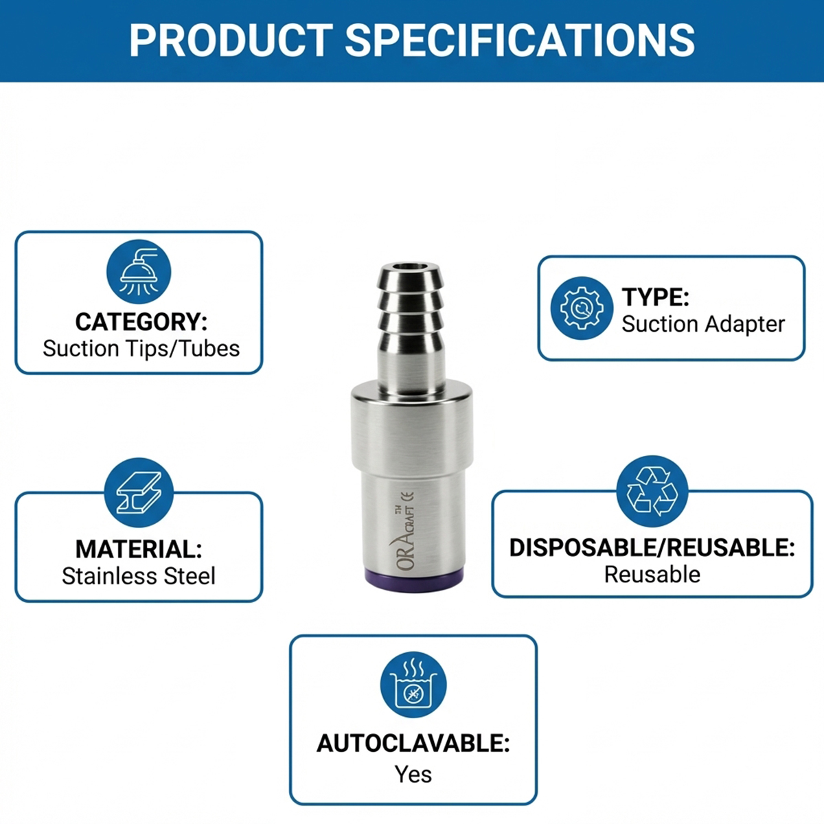 Oracraft Aspirator Adopter Silicon Tubing (PTAA)