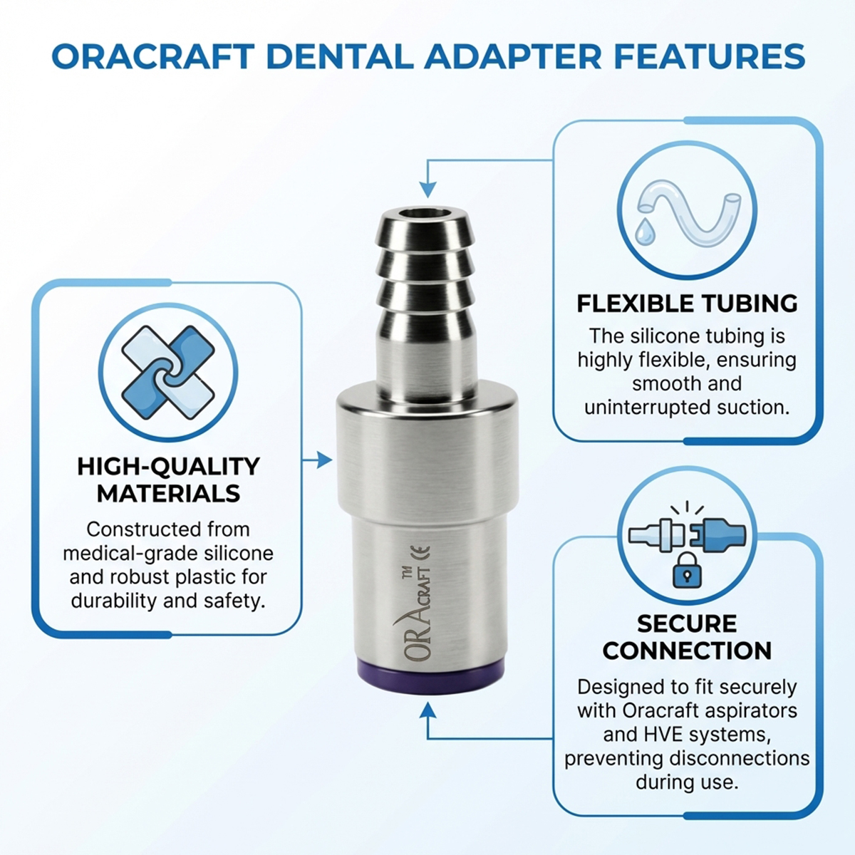 Oracraft Aspirator Adopter Silicon Tubing (PTAA)