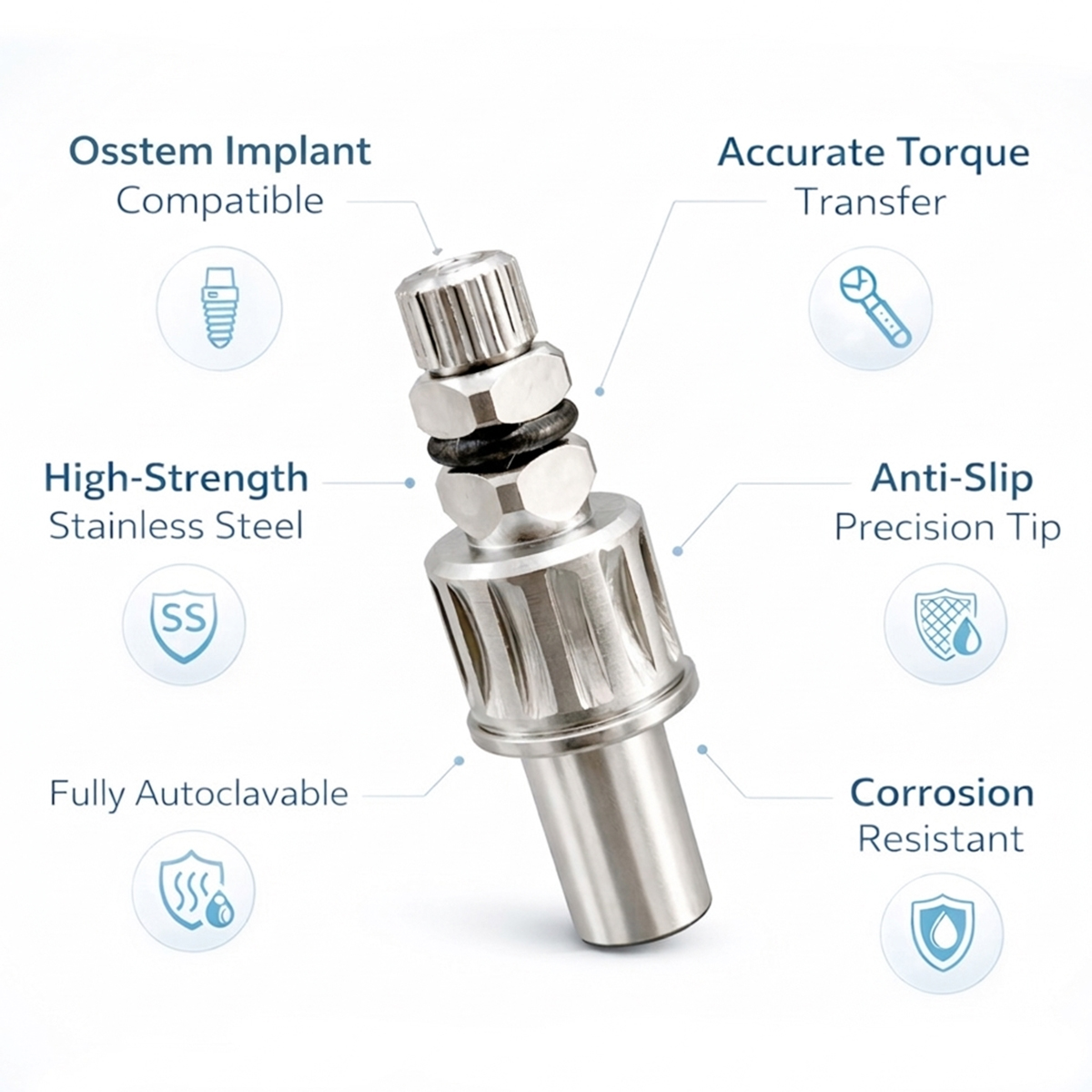 Dentaltech Multi Unit Straight Abutment Driver - Osstem Compatible