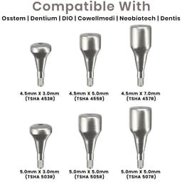 Dentaltech Healing Abutments Regular - Osstem | Dentium | DIO | Cowellmedi | Neobiotech | Dentis Compatible - 1