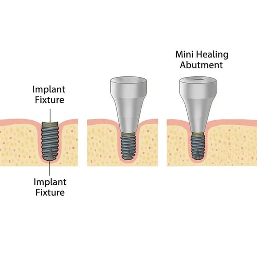 Dentaltech Healing Abutments Mini - Osstem Mini Implant Compatible