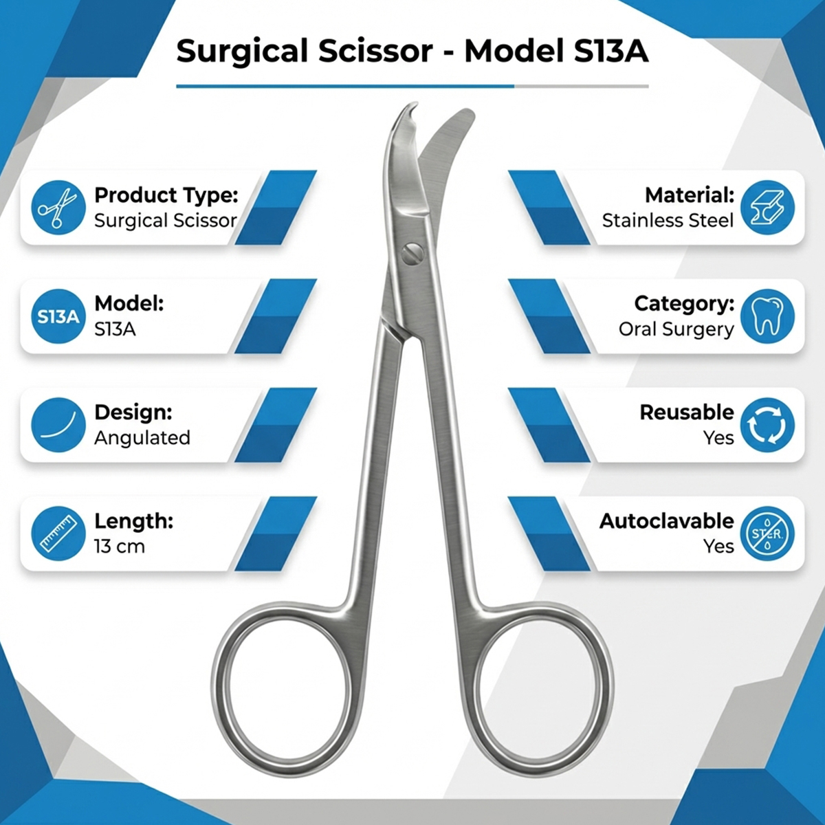 GDC Spencer For Suture Cutting Angulated (13Cm) S13A