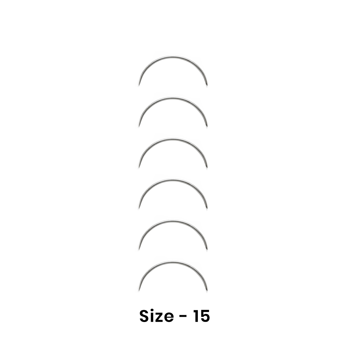 Sabre Half Circle Cutting Surgical Suture Needle - Size 15 (Pack of 6)