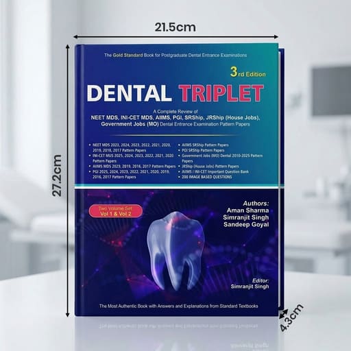 Dental Triplet A Complete Review Of Dental Entrance Examination Pattern Papers 3rd Edition 2026 (Vol. 1 & 2) | Aman Sharma | ISBN 403291