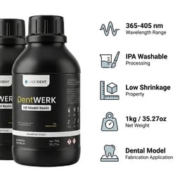 Labodent DentWERK HD Dental 3D Printer Model Resin – Grey 1 Kg - 7