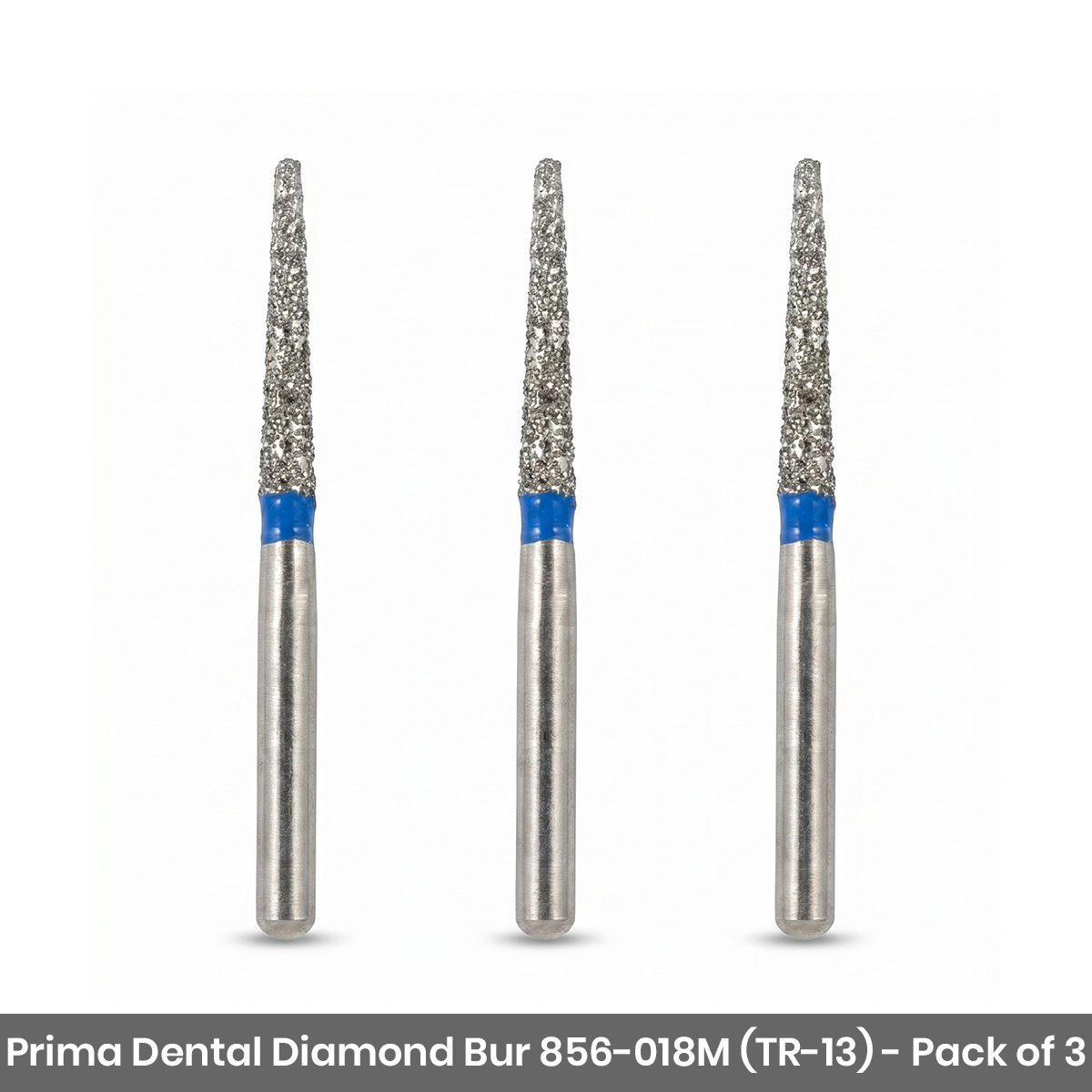 Prima Dental Diamond Bur 856-018M (TR-13) - Pack of 3