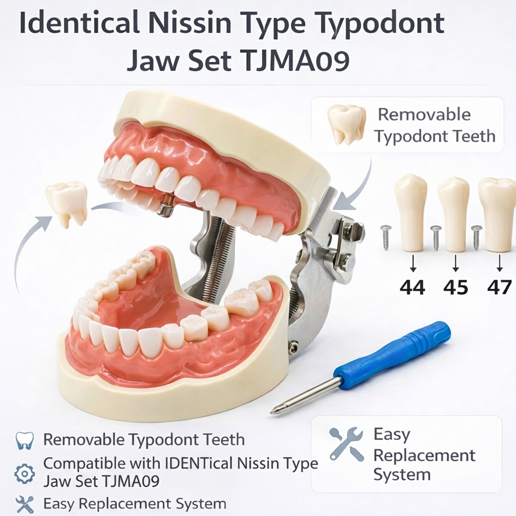 iDENTical Typodonts For Nissin Type Jaw Set TJMA09 - Individual
