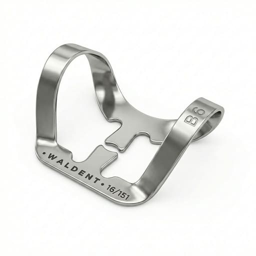Waldent Brinker Rubber Dam Universal Clamp Adult | For Bicuspids & Incisors - B6 (16/151)